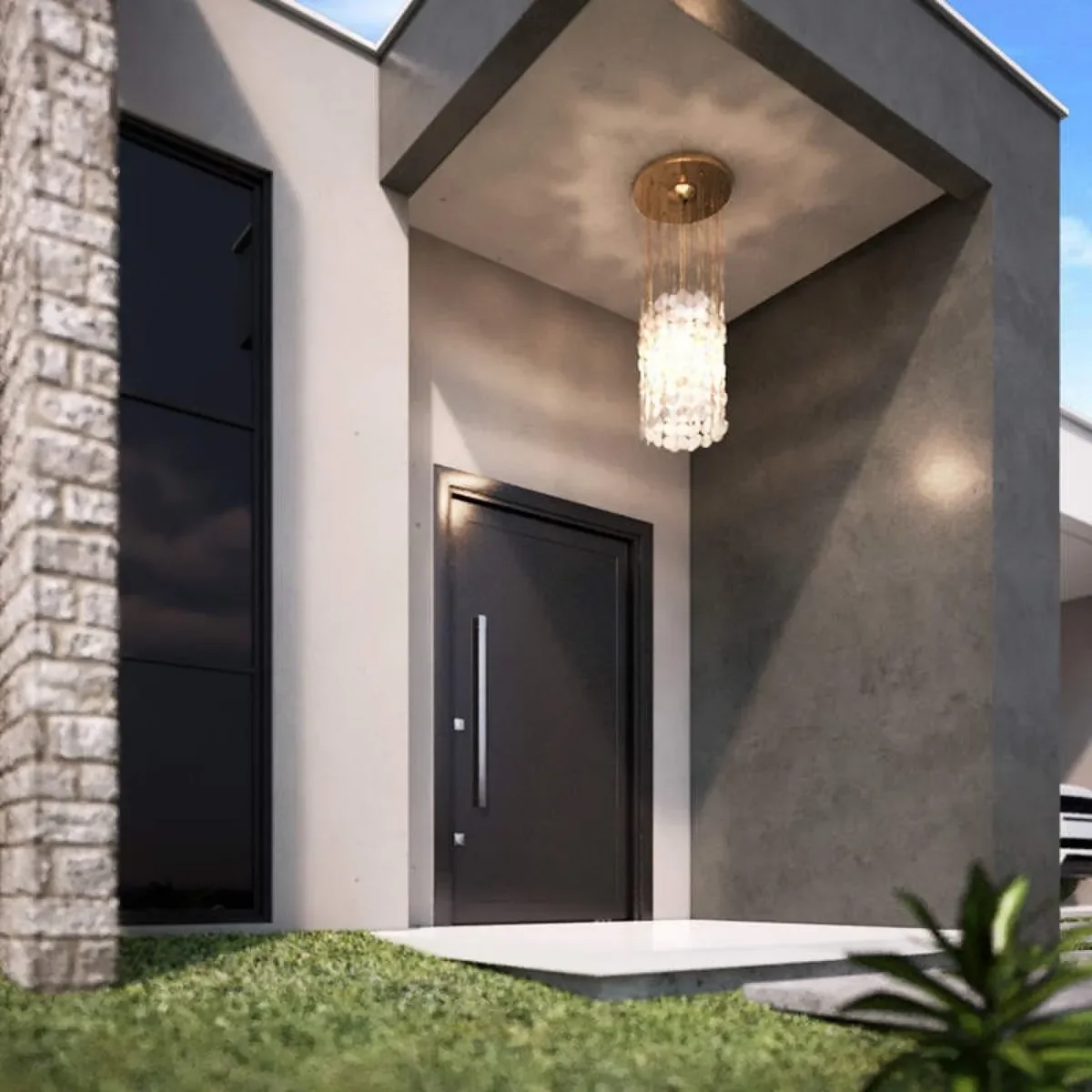 Porta pivotante de alumínio sob medida — fabricação própria com entrega em toda a Serra Gaúcha Portas de Alumínio Esquadrias Ivoti